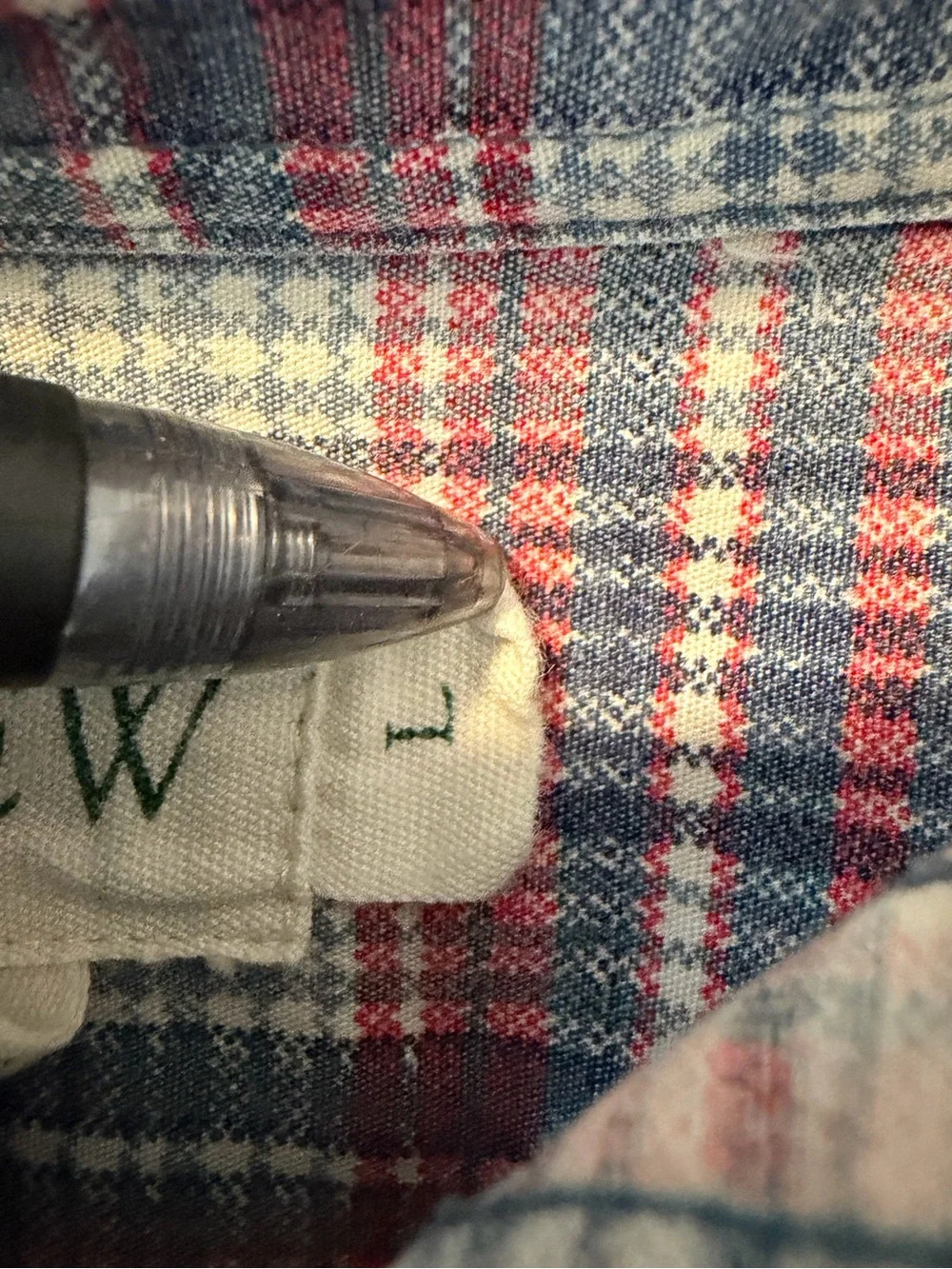Vintage 90s J Crew Giant Tag Plaid Flannel Shirt Large Cotton Red Blue Heritage